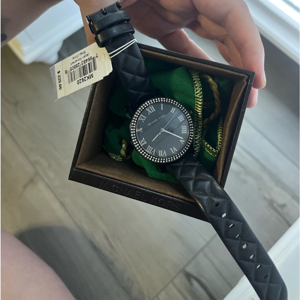 Black Michael Kors Diamond Watch